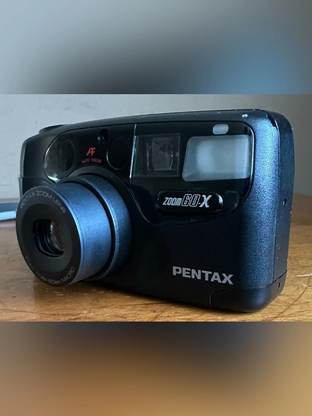 Pentax IQZoom60-X 35mm Point & Shoot 35mm Film Camera w/ 60mm Macro Zoom Lens